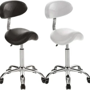 Sgabello professionale parrucchieri / centri estetici | Sgabello a sella con schienale