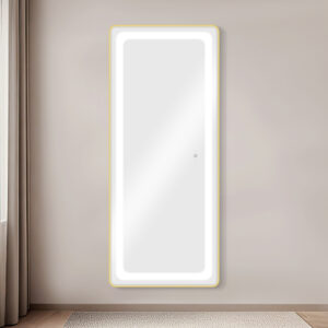 Postazione parrucchieri specchiera con luce | LUSH W versione GOLD, SILVER, NERO